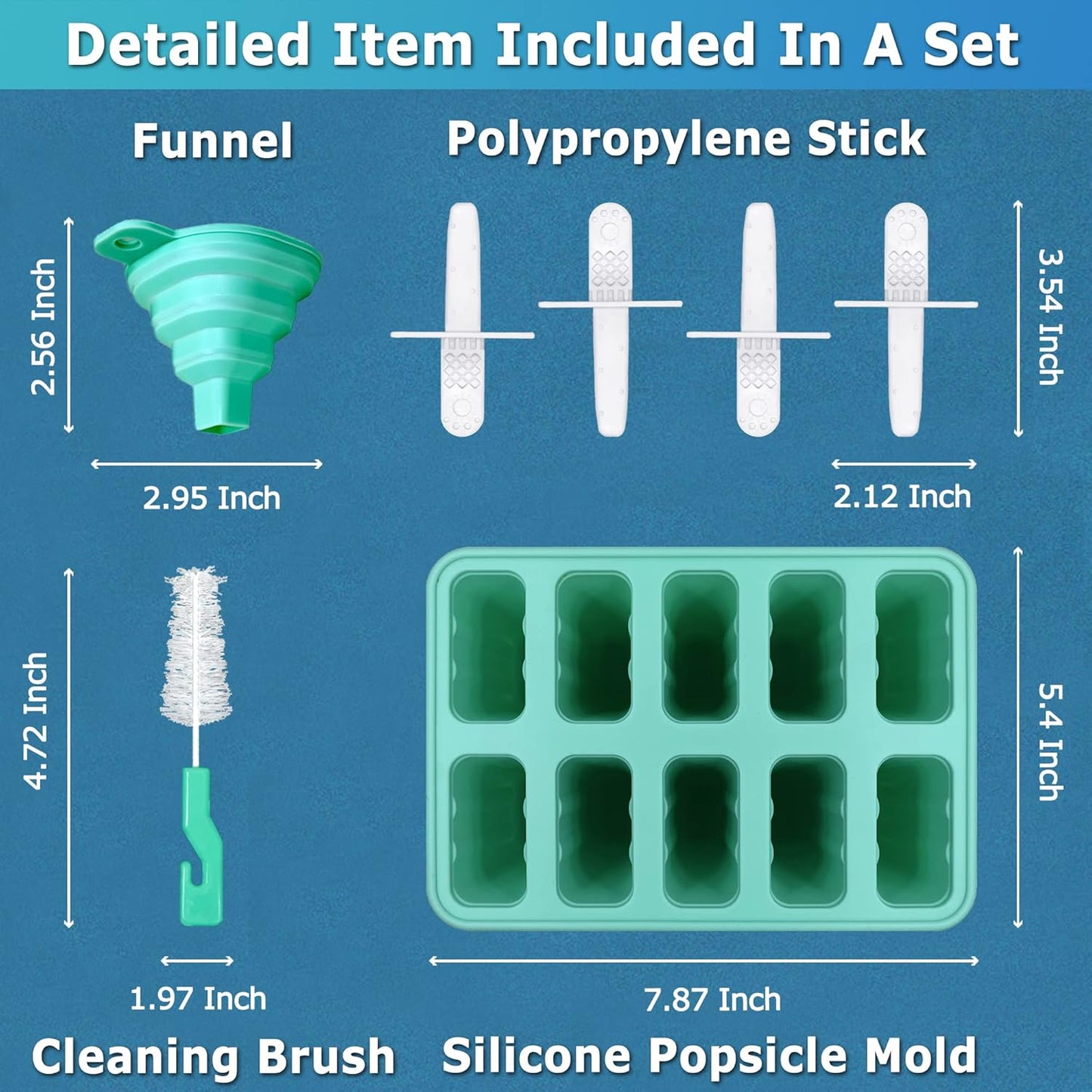 Silicone Popsicle Molds 12-cavity, DIY Ice Pop Mold for Kids Adult Teens, Ice Cream Molds for Party Yogurt Juice Smoothies Sticks