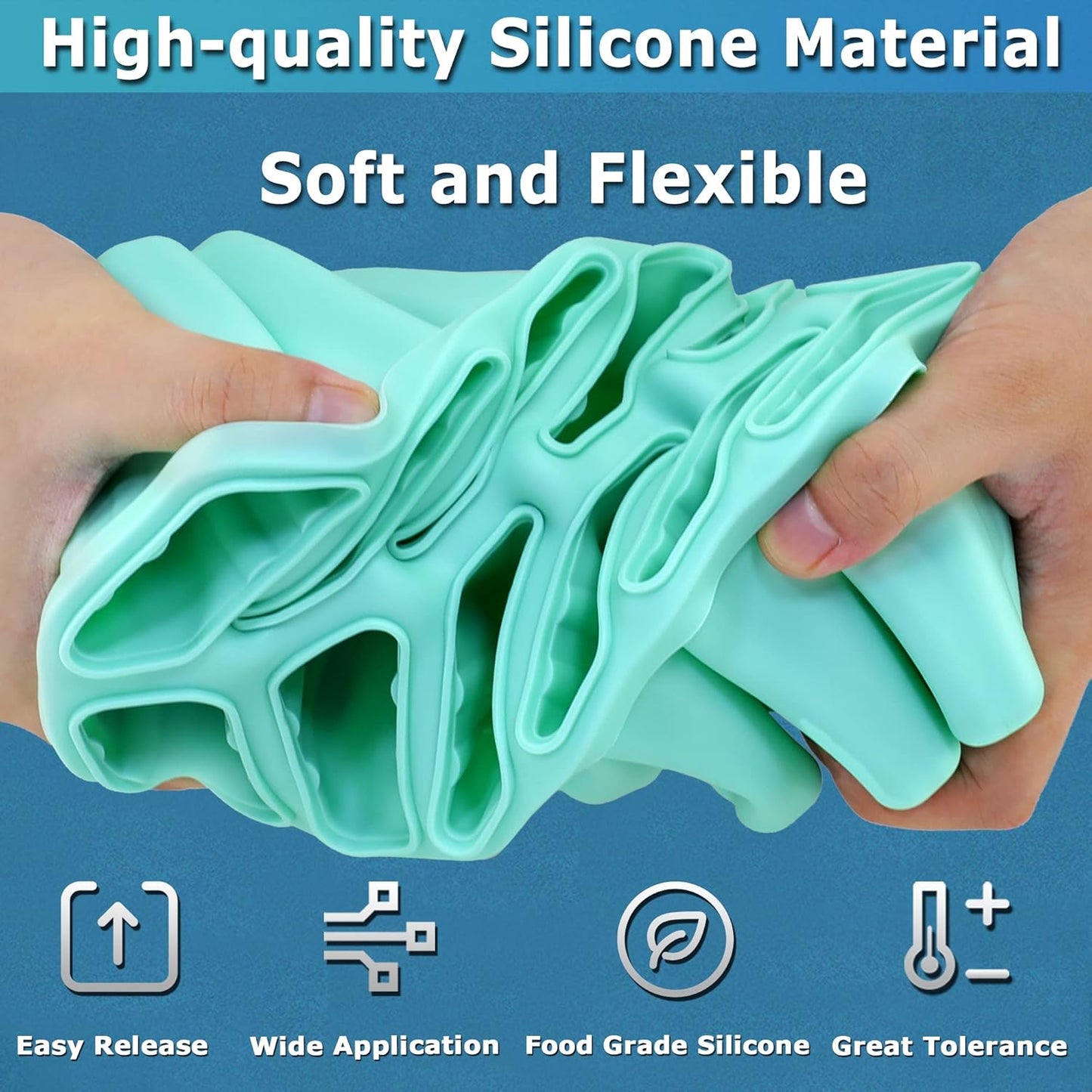 Silicone Popsicle Molds 12-cavity, DIY Ice Pop Mold for Kids Adult Teens, Ice Cream Molds for Party Yogurt Juice Smoothies Sticks
